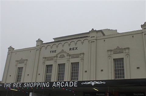 The façade of the Rex building in Vincent street Daylesford