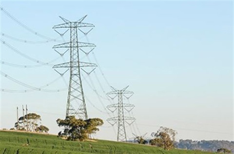 Transmission lines in a rural landscape