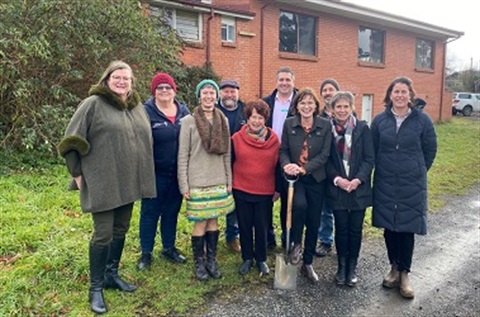 People smiling at Trentham hub site