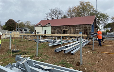 Trentham Community Hub construction site