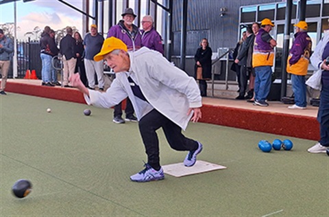 Bowler at the Creswick Bowling club 