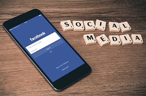 Facebook on a phone