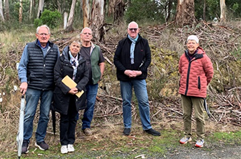 Members of the Friends group gathered outside at Lake Daylesford