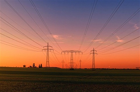 Transmission Lines at sunset