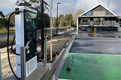 Trentham EV charger. at The Mechanics Trentham