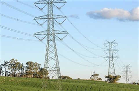 Above ground power lines 