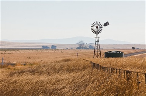 Windmill rural landscape