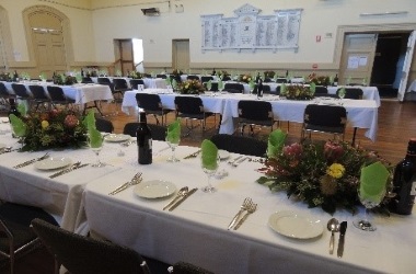 Creswick Town Hall set up